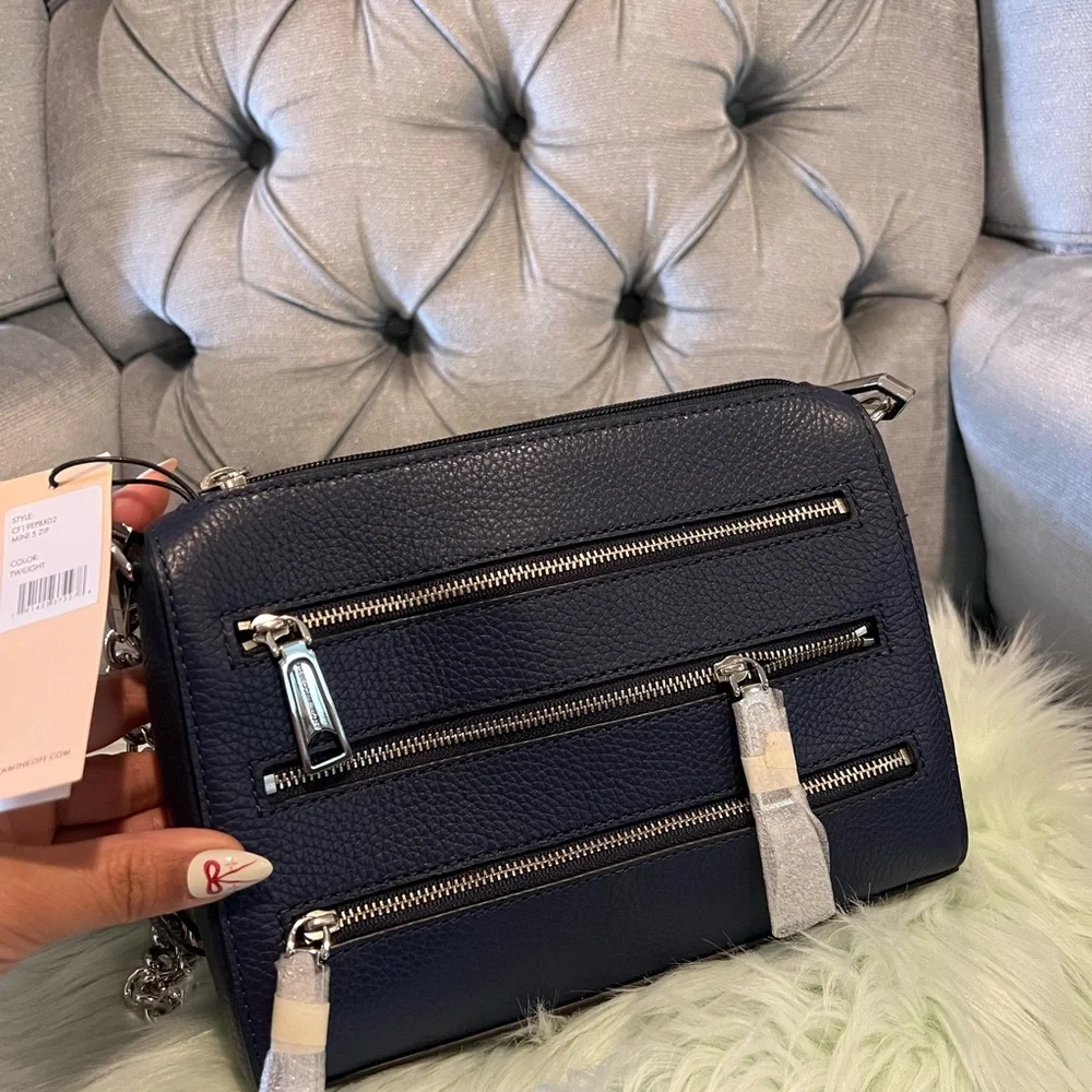 Rebecca Minkoff Blue Crossbody Bag Sleek Design - Picture 4 of 6